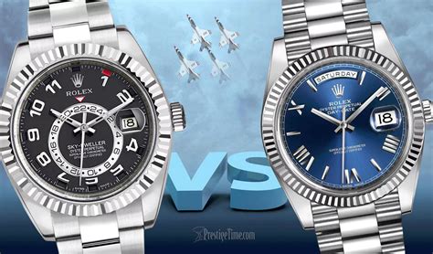 sky dweller rolex vs presidential|rolex sky dweller red triangle.